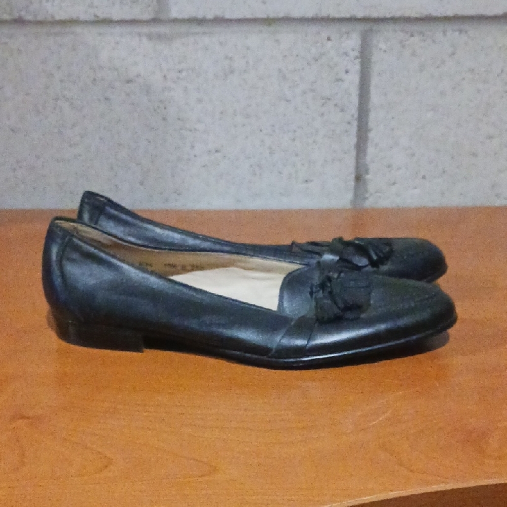 Baker Benjes Italian Mens Black Dress Shoes Size 10B (B5)